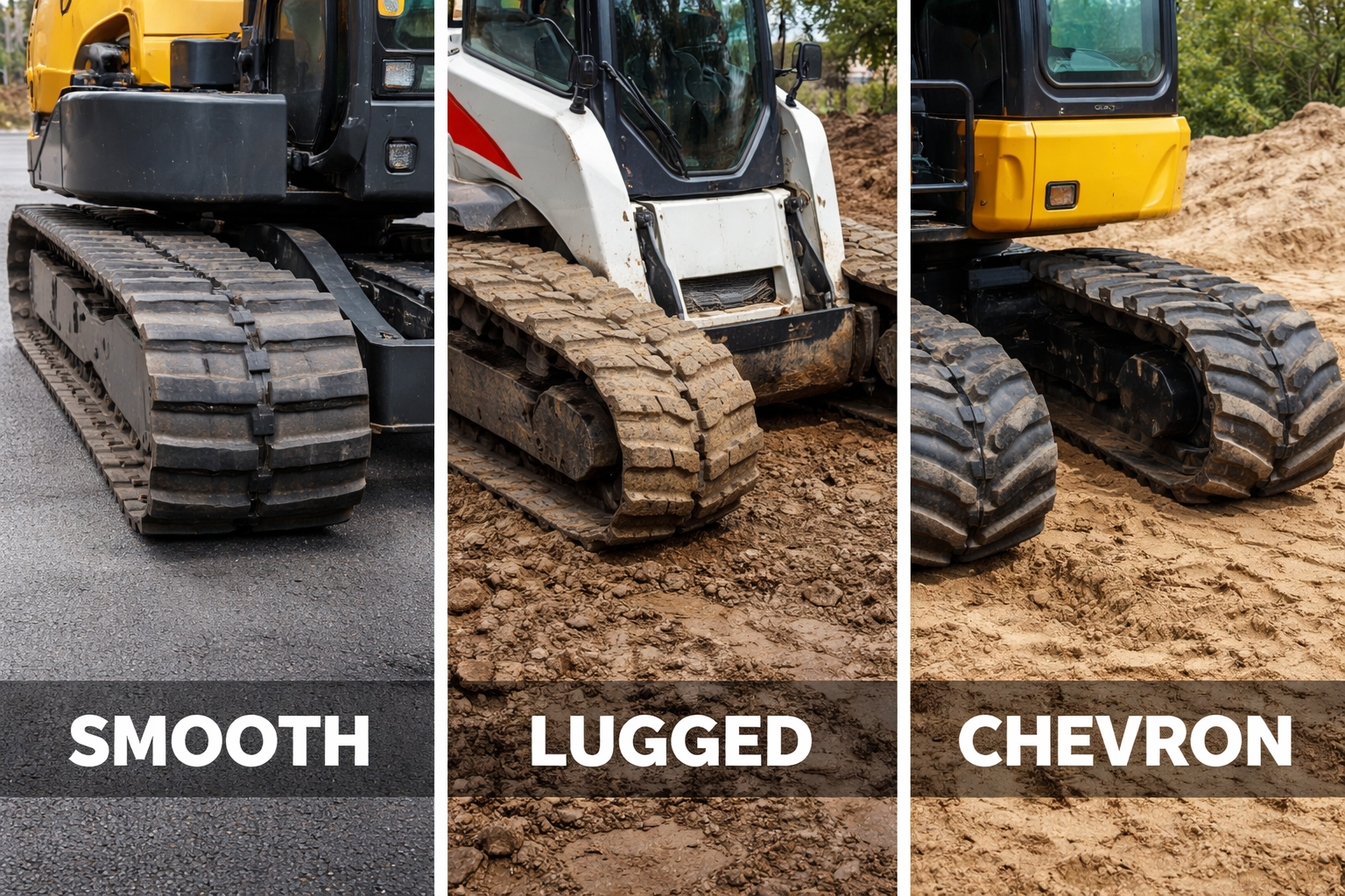 Differnet Tracks Choosing the Right Rubber Track Tread for Different Terrain | NRP