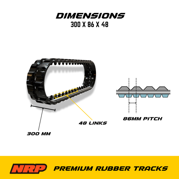 NRP Rubber Track 300x86x48 Fits Toro
