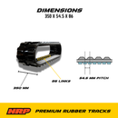 NRP Rubber Track Straight Bar Tread Pattern 350x54.5x86 for Kubota-2