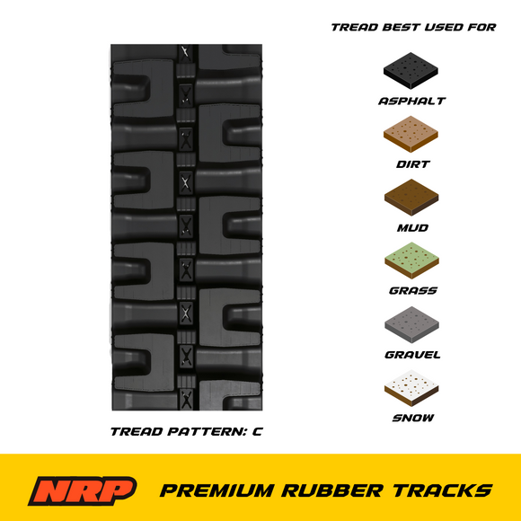 NRP Rubber Track 180x72x37 for Caterpillar Hitachi Daewoo IHI Kobelco Wacker Neuson Yanmar Komatsu Ditch Witch Kubota Takeuchi