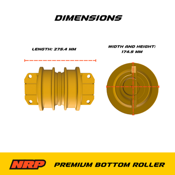 CR3001 Bottom Track Roller for Caterpillar D3 D3G D4C D4G + More - 0