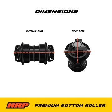 HT49 Bottom Track Roller for John Deere 490 490D / Hitachi EX100 EX120 + More - 0