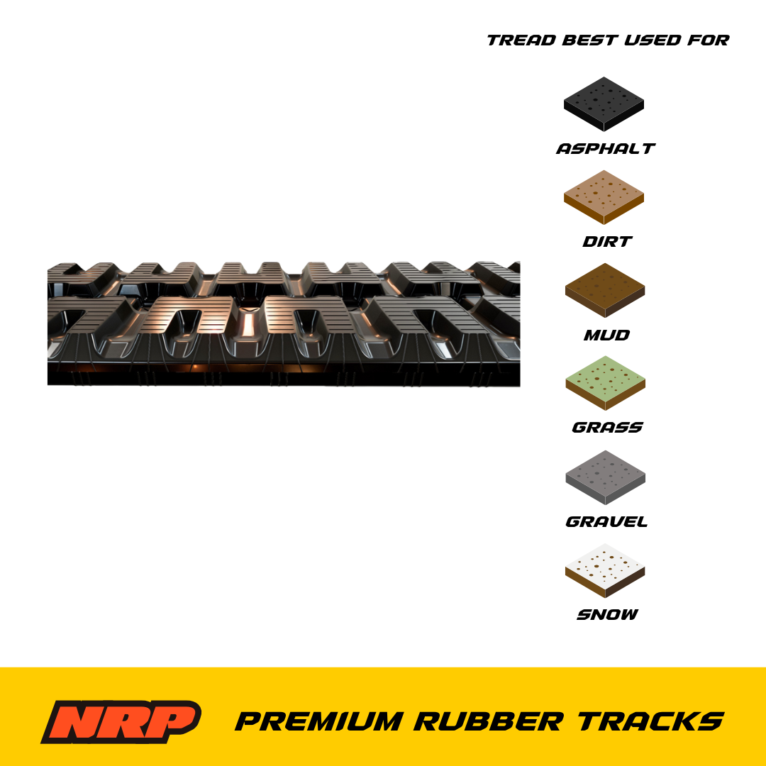 Cat Tread Pattern NRP Rubber Track Staggered Block Tread 320x86x49 320x86Bx49 for Bobcat ...