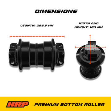 FT3602 Bottom Track Roller for John Deere 110 120C / Hitachi EX120 EX135 + More - 0